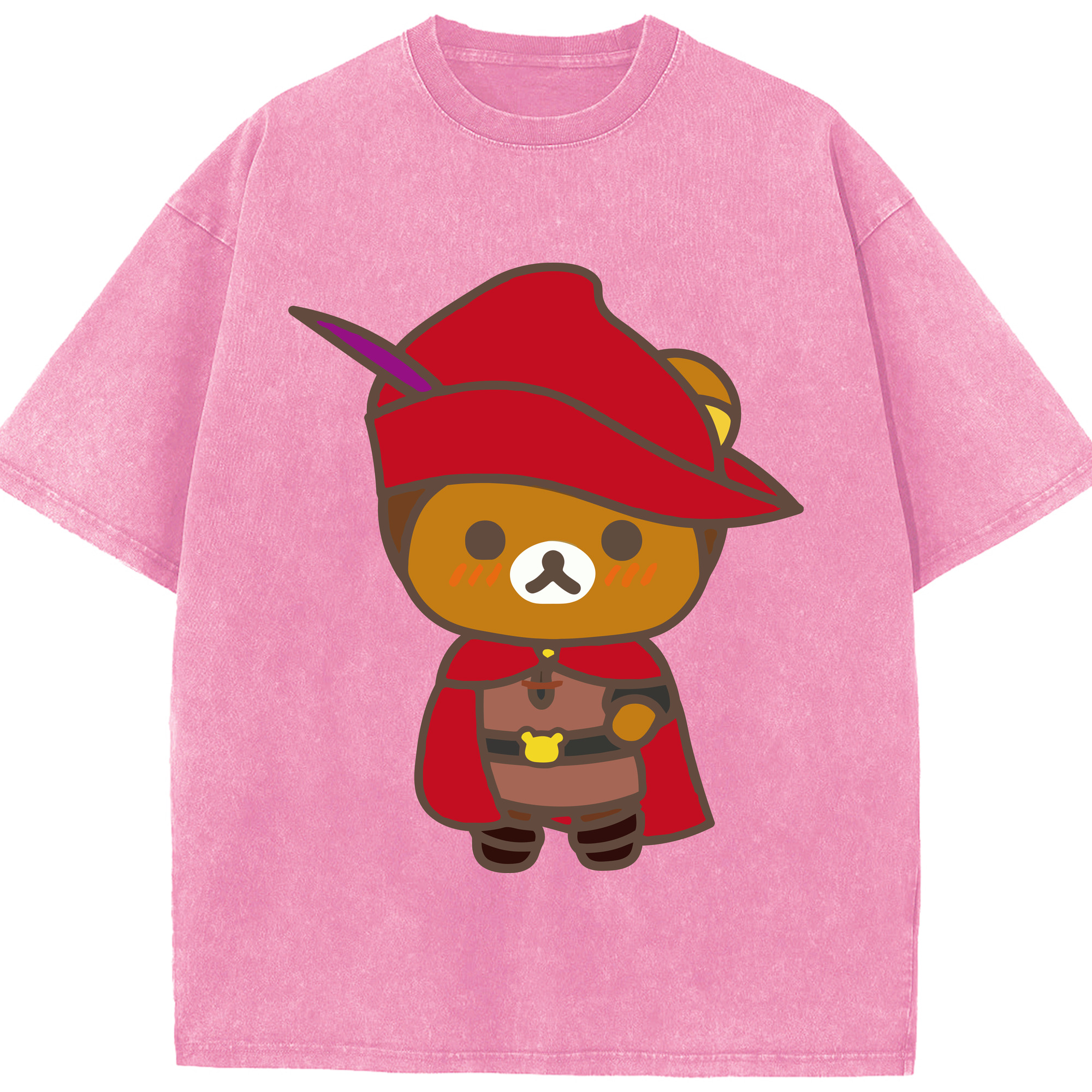 （画像用） リラックマ リラックマ キイロイトリ Rilakkuma Korilakkuma Kiiroitori 綿100% ヴィンテージ風 半袖Tシャツ（フロントプリント）